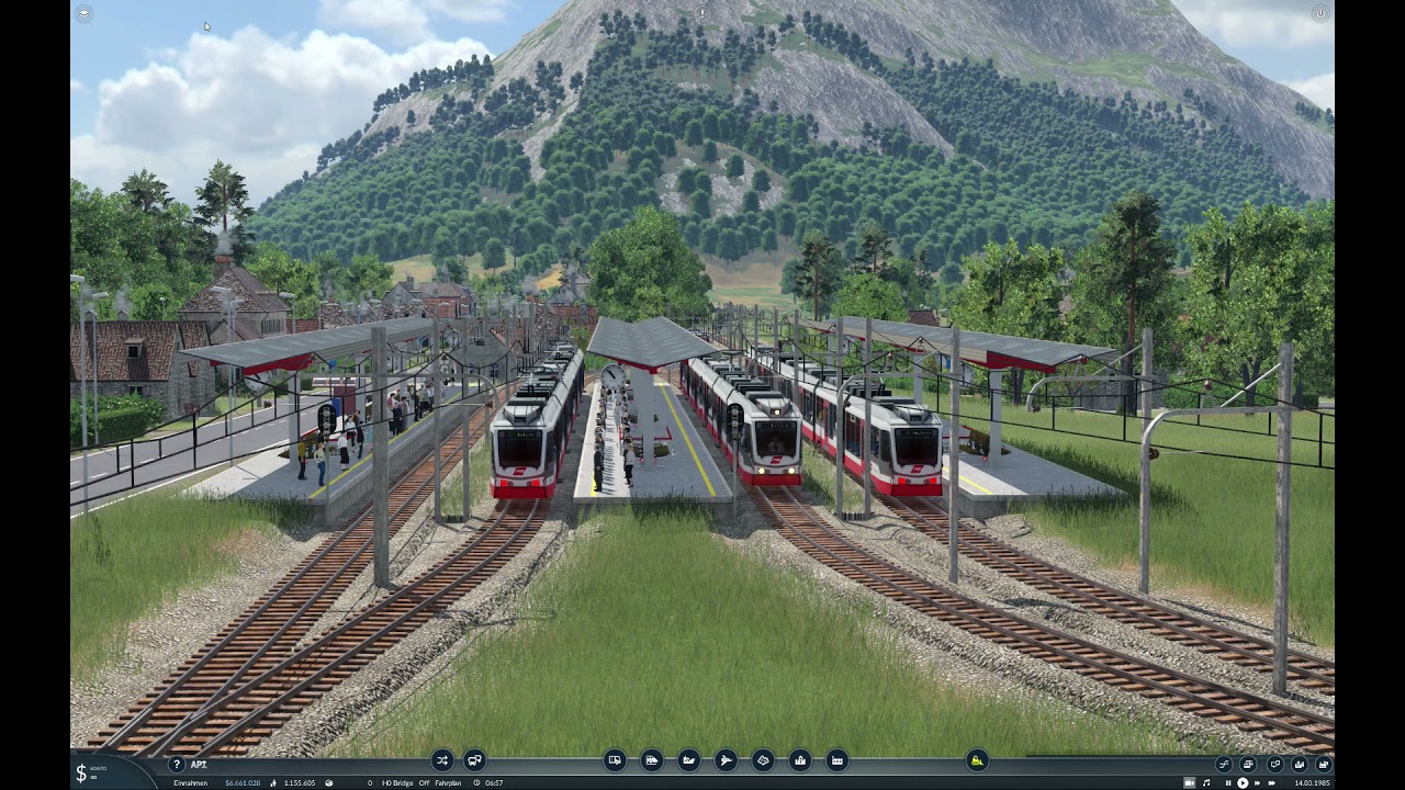 TPF2: Zugbegegnung und Umsteigen am Schmalspur-Kreuzungsbahnhof