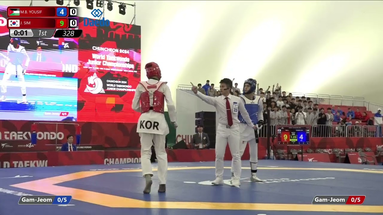 328 Semifinals Men  59kg JOR M B  YOUSIF KOR J  SIM