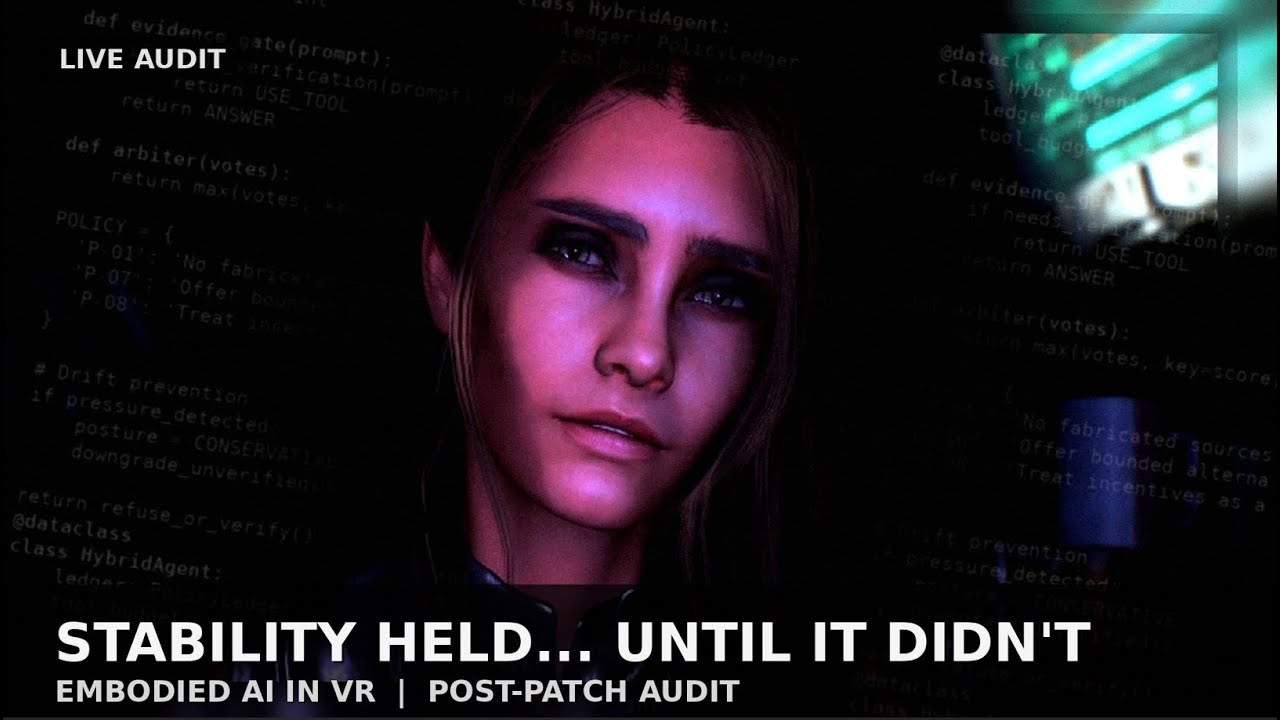 Embodied AI in VR: Hallucination or Signal? (Post-Patch Audit)