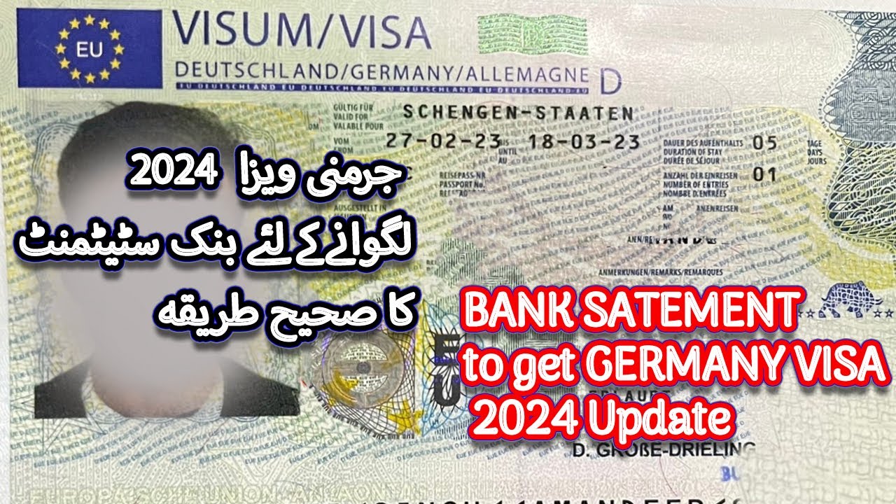 Bank statement for Germany Visa 2024