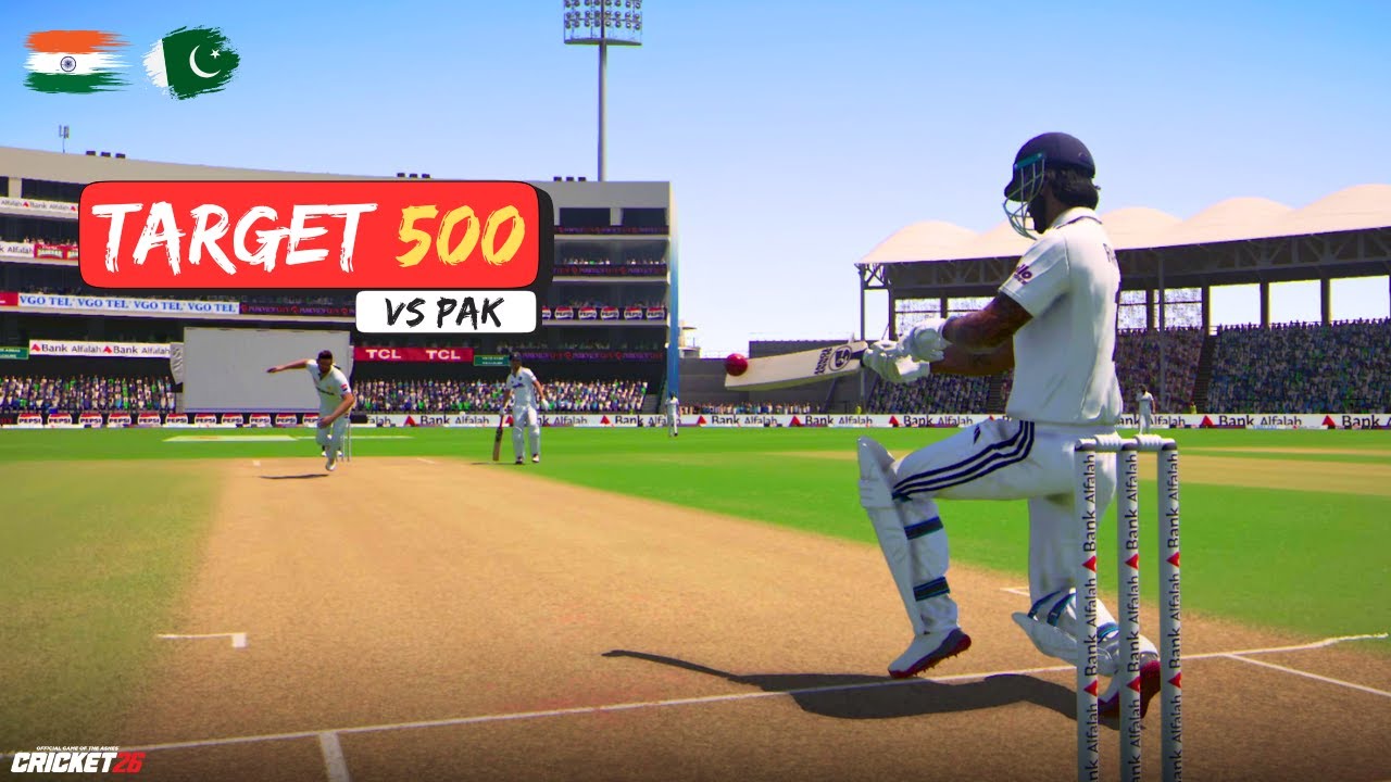 🔥 Chasing 500 RUNS vs PAKISTAN in PAKISTAN! 😱 | HARDEST MODE | IND vs PAK Test | Cricket 26