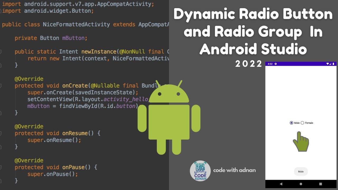 Dynamic Radio Buttons in Android Studio - Tutorial 2022