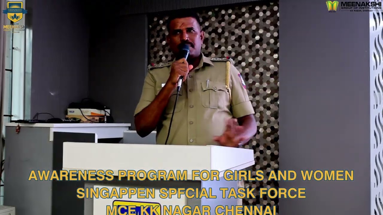 Singappen Special Task Force Awareness Program | Meenakshi College x Greater Chennai Police