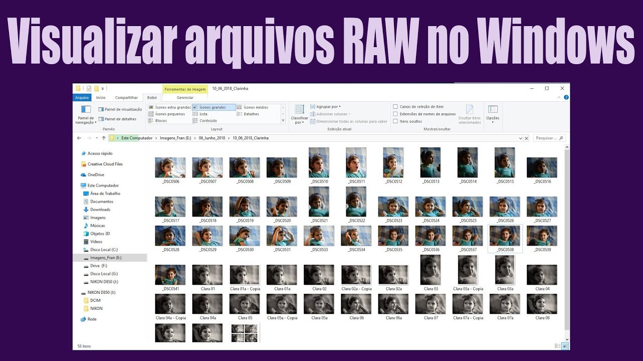 Visualizar imagens em Raw no Windows