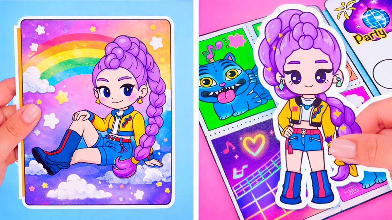 Руми, Мира и Зои сходят с ума! 🌸 DIY бумажные куклы K-Pop