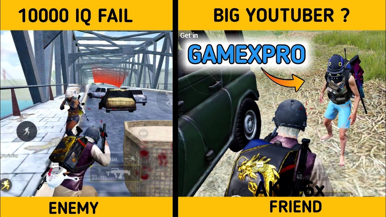 10000 IQ by enemy and big YouTuber😃in my match? [Gamexpro] | Pubg mobile Hindi Gameplay