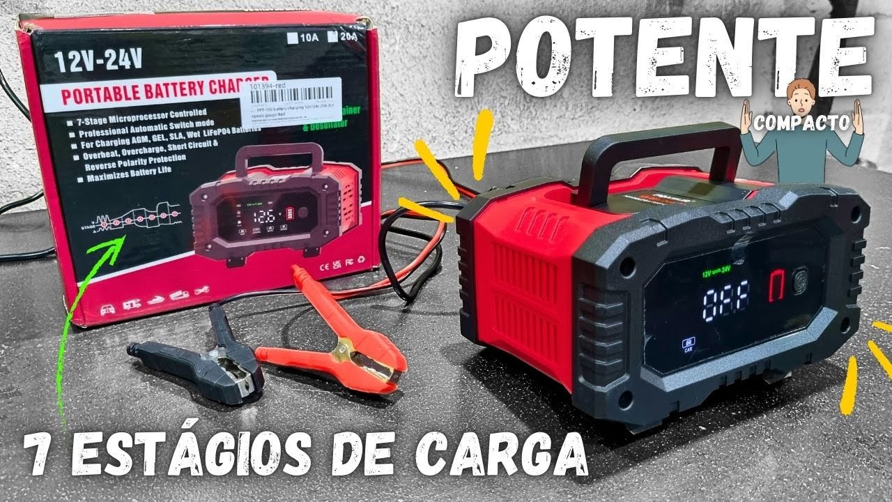 Ótimo Preço no AliExpress - Carregador de Bateria EAFC 20A - Automático com 7 Estágios de Carga