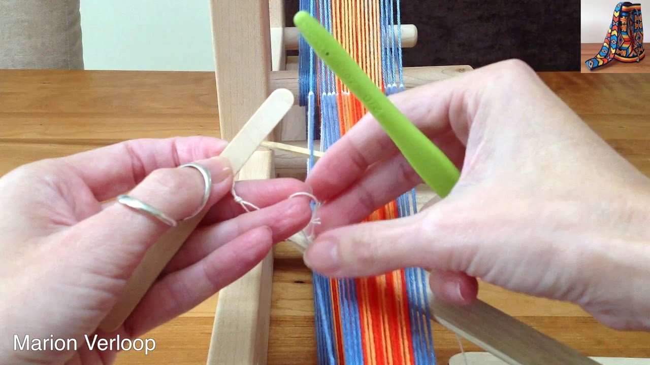Pebble weaving part I (putting in the string heddles)