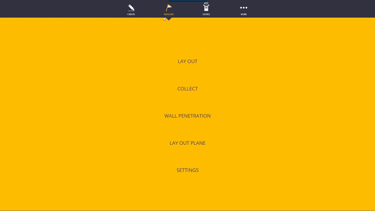Trimble Field Link - Measure Menu