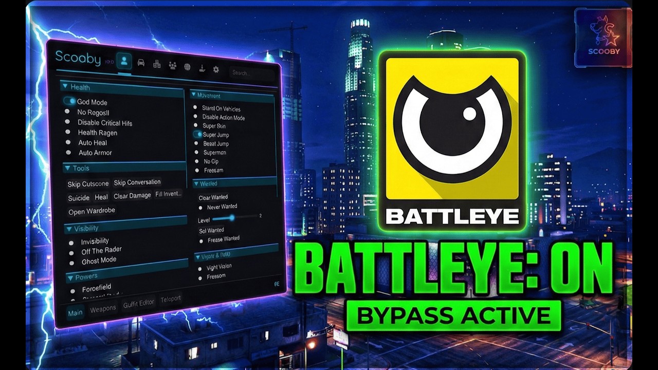 Scooby Menu: Running WITH BattlEye ON - Full Showcase