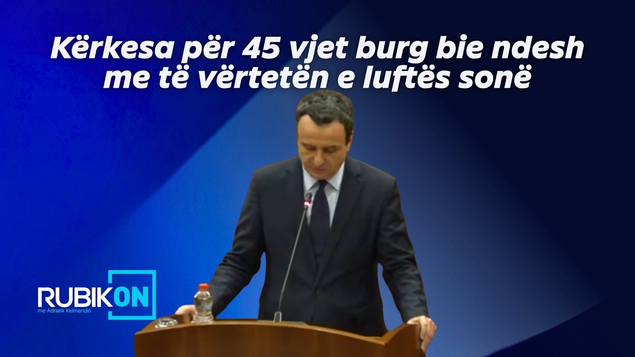 Kurti nis fjalimin me Hagën: Kërkesa për 45 vjet burg bie ndesh me të vërtetën e luftës sonë
