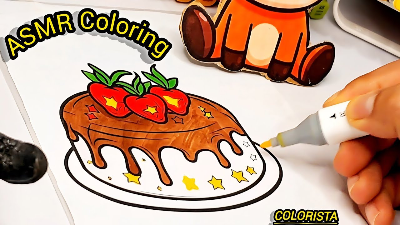 So Relaxing ASMR Coloring 🎨 Calm Marker Sounds (No Talking)