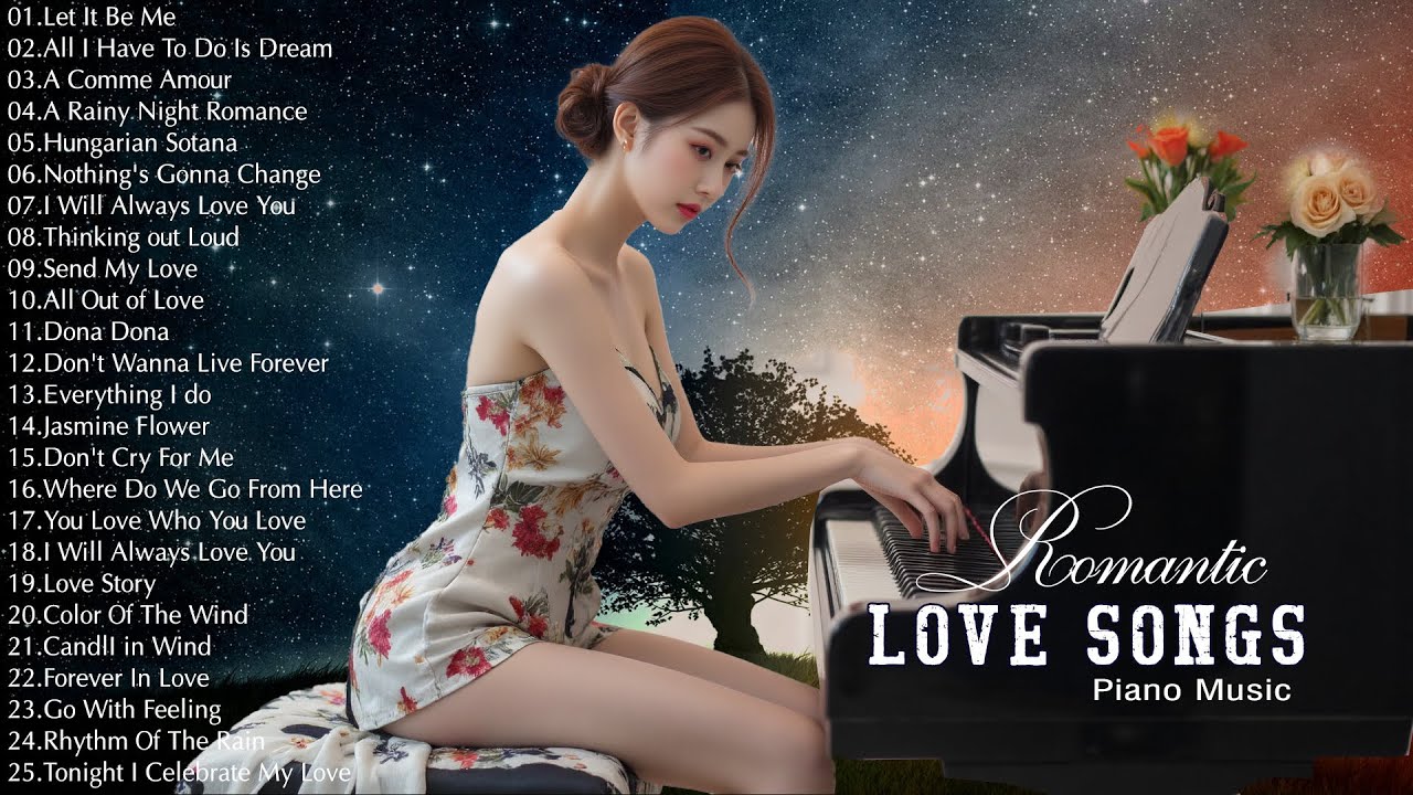 3 Hours Relaxing Romantic Piano Instrumental Love Songs - Most Old Beautiful Love Songs 70s 80s 90s
