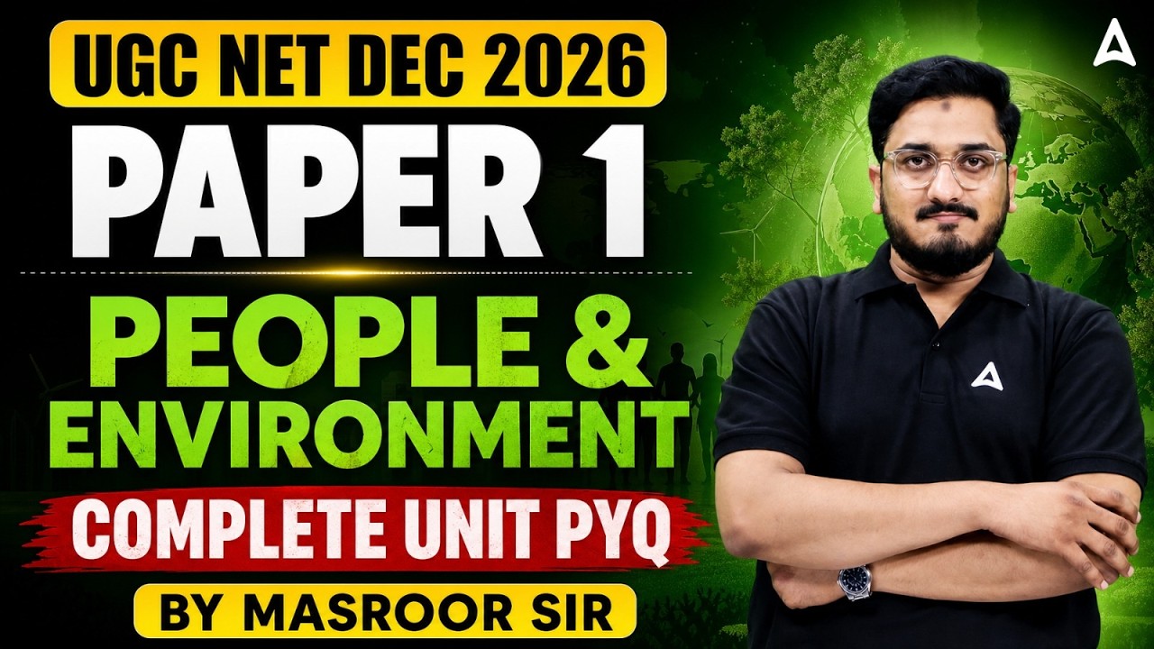 UGC NET Paper 1 | UGC NET Paper 1 People & Environment | UGC NET Paper 1 PYQ By Masroor Sir