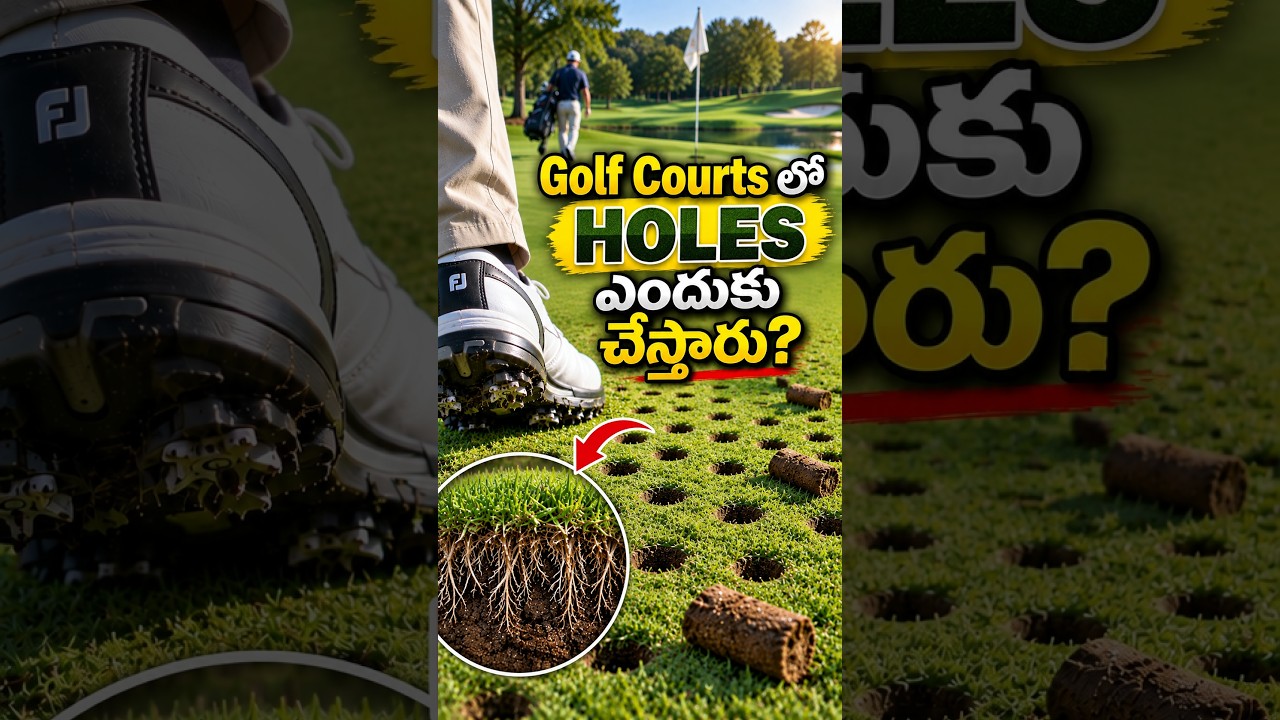 Why Are There Holes in Golf Course Grass? 🤯 #shorts