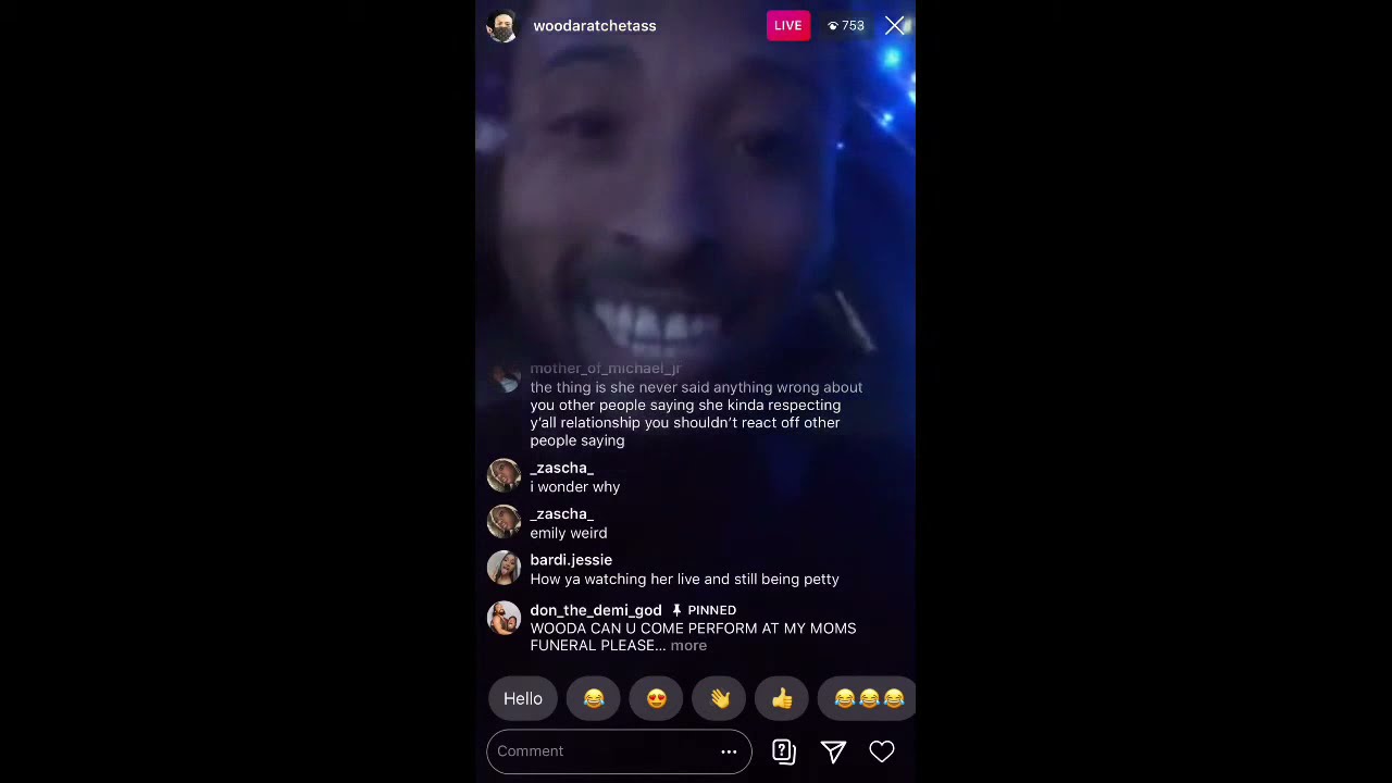 WOODA GO LIVE AND EXPLAIN WHY HE LEFT BRE AND SLEEPING WITH EMILY AND EMILY ON DRUGS