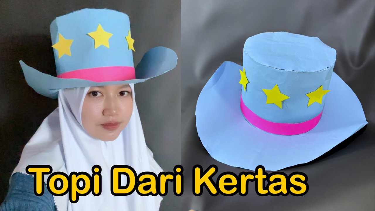 Cara Membuat Topi Koboi Dari Kertas