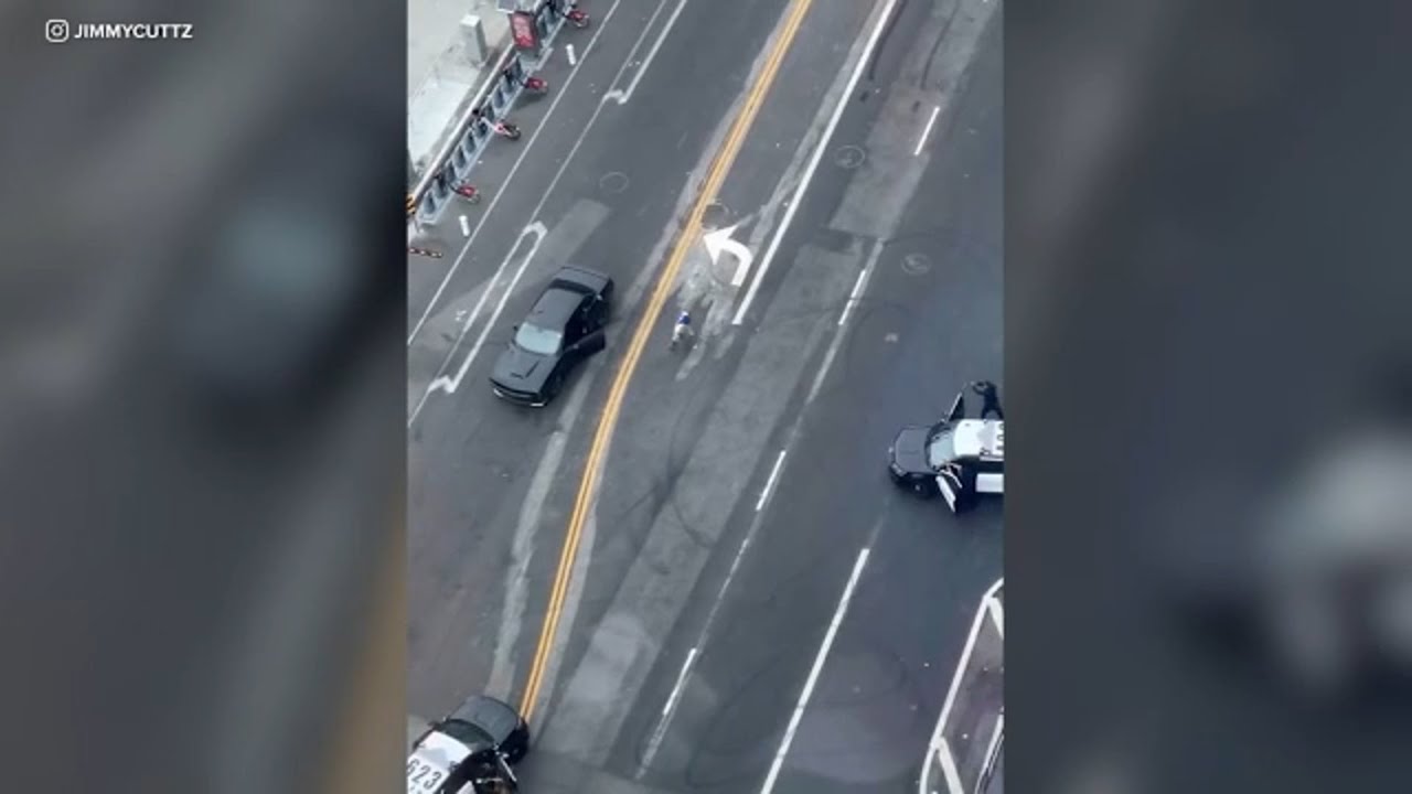 Machete-wielding man shot by LAPD officer in downtown, department says