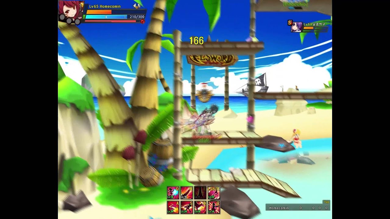 [Elsword KR] Pyro Knight (Elesis) PvP Vid (vs SS, SSS Players)