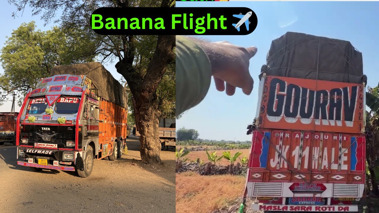 Banana 🍌 Flight ✈️ Ready To Fly 🪰 Maharashtra (savda) To Jammu 1700 Km Long Trip | Truck 🚚 Driver 