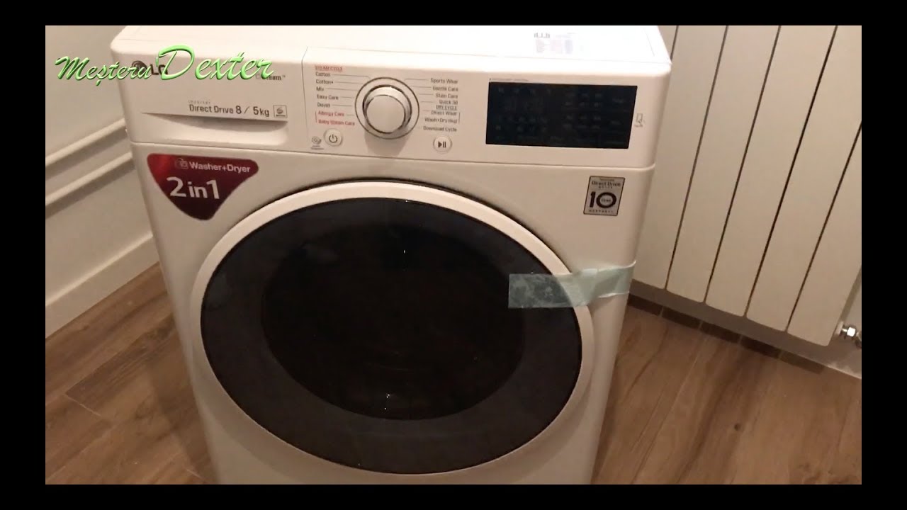 Instalare LG - F4J6TG0W (masina de spalat rufe cu uscator)