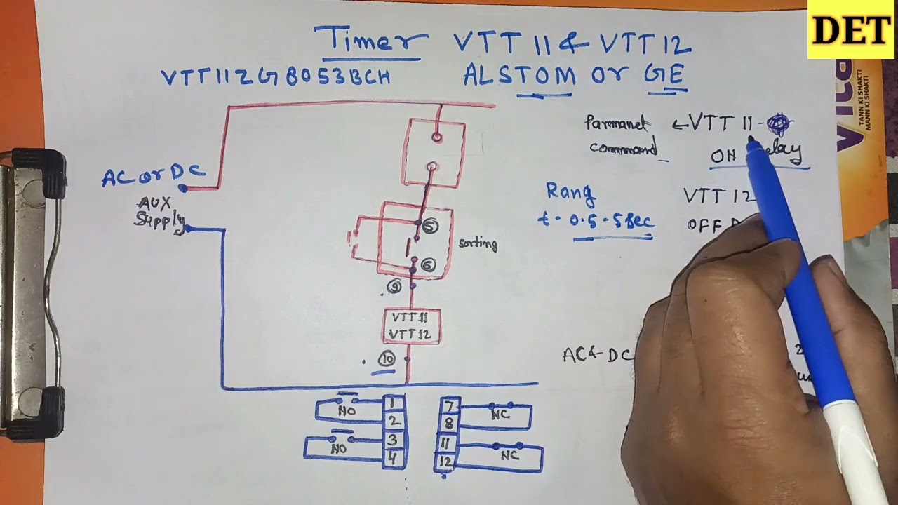 ALSTOM/GE VTT11 & VTT12 DEFINITE TIME RELAY TERMINAL WIRING & TESTING|ON DELAY TIMER OFF DELAY TIMER