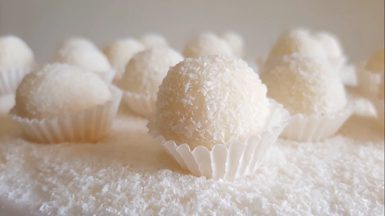 boule noix de coco avec deux ingrédients | كرات جوز الهند بمكونين فقط