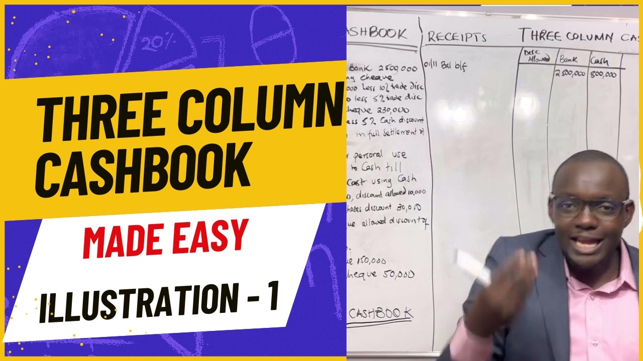 Three Column Cashbook - illustration 1
