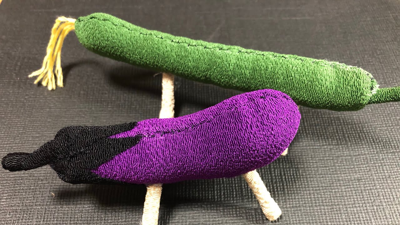 【ちりめん細工】お盆の精霊馬を作ってみました
