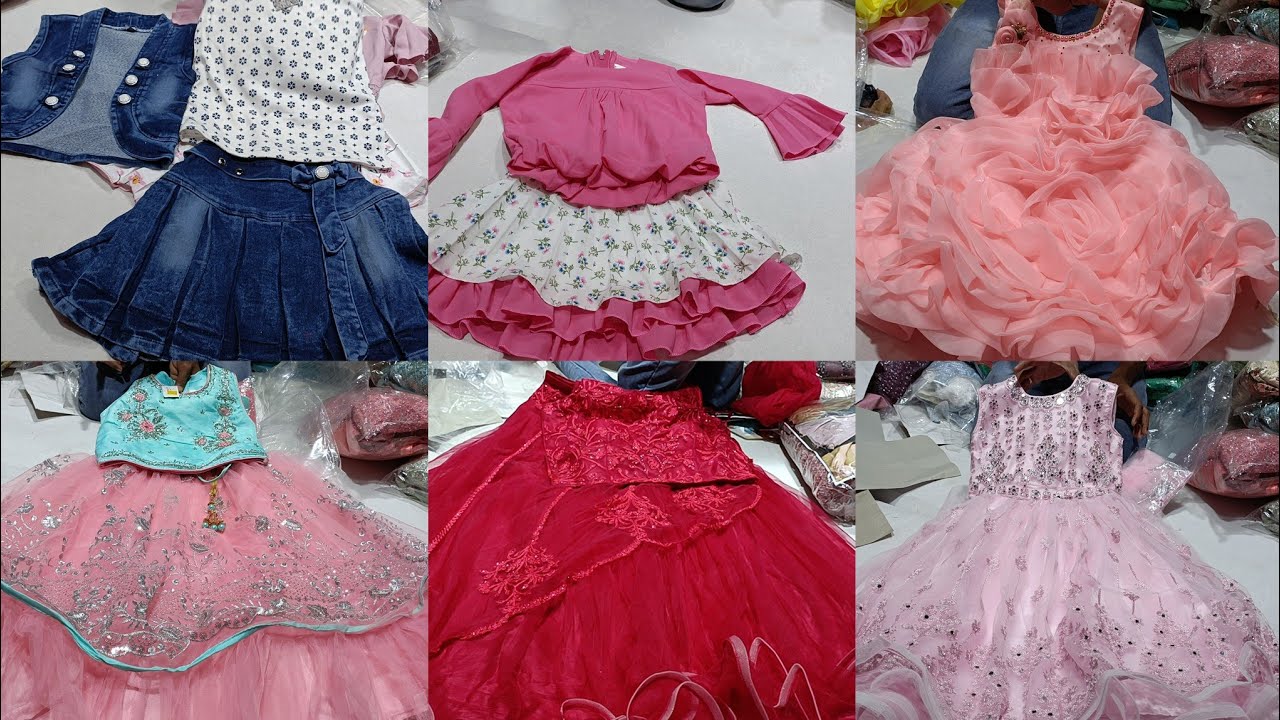 chickpet Bangalore wholesale kidswear,lehangas & gowns||Single piece courier available
