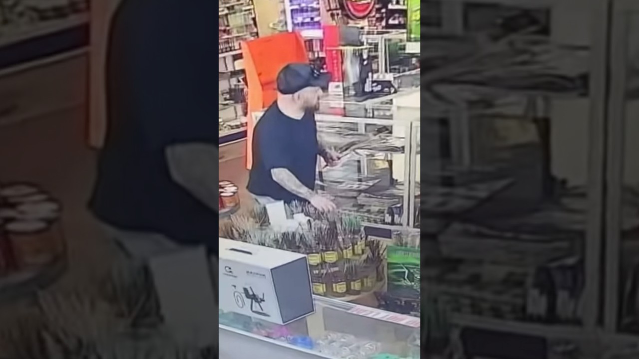 Поймано на камере видеонаблюдения в знаменитой табачной лавке 