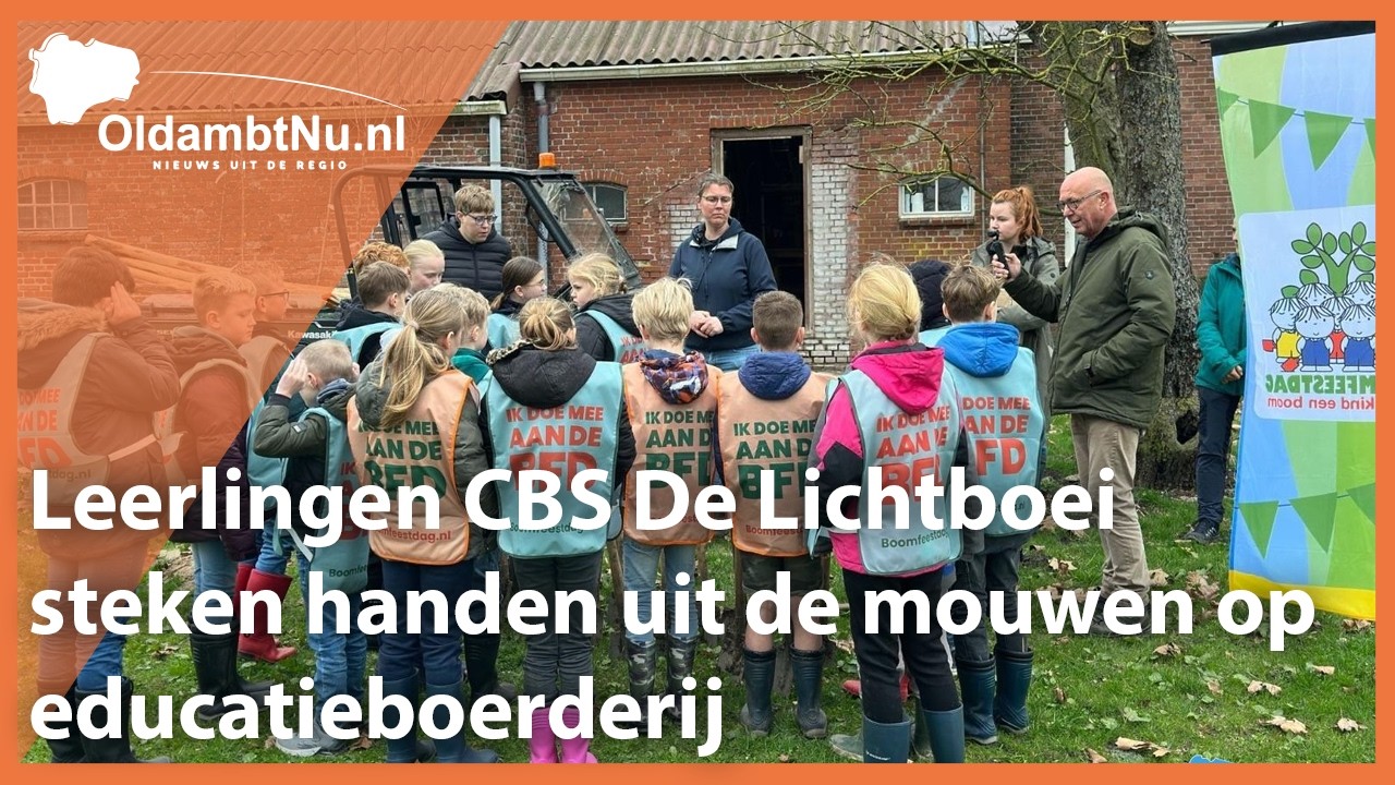 Leerlingen CBS De Lichtboei steken handen uit de mouwen op educatieboerderij