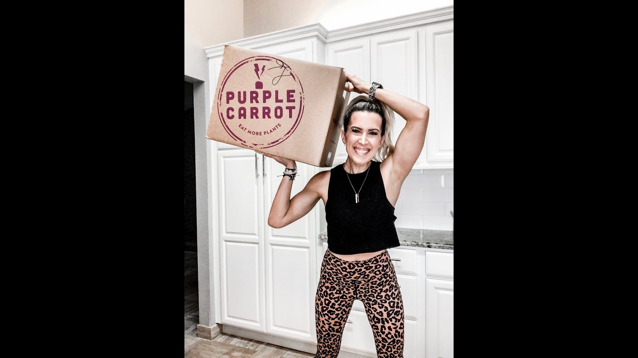 Unboxing of the purple carrot meal delivery service