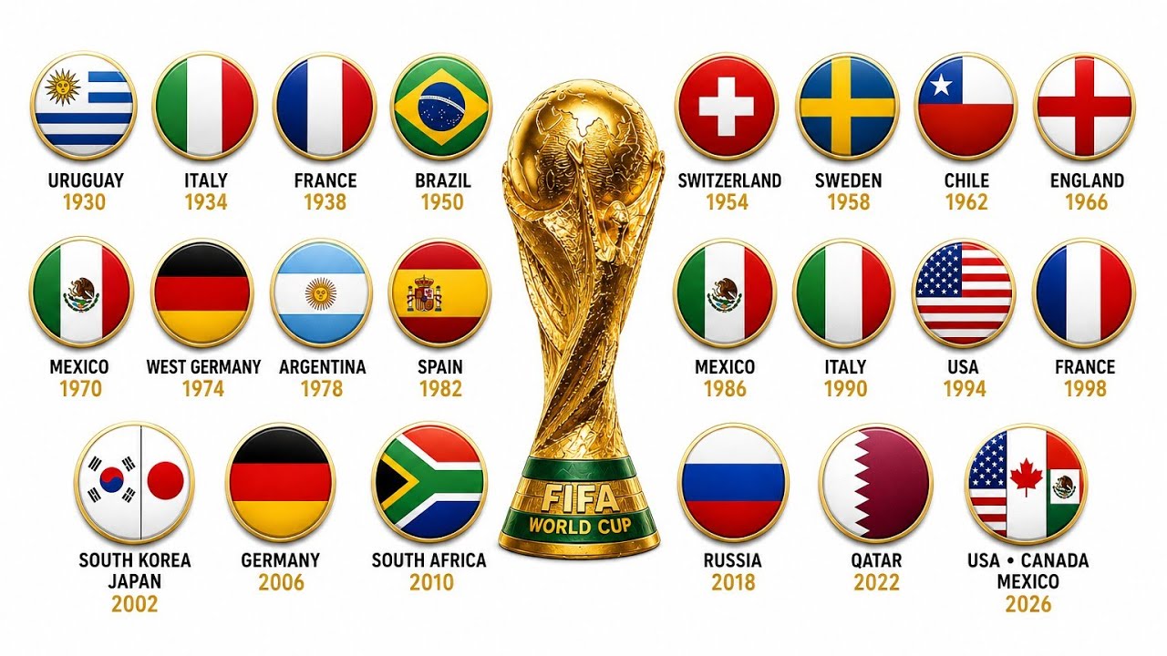 Every FIFA World Cup Host Country 1930 to 2026 Explained in 8 Minutes