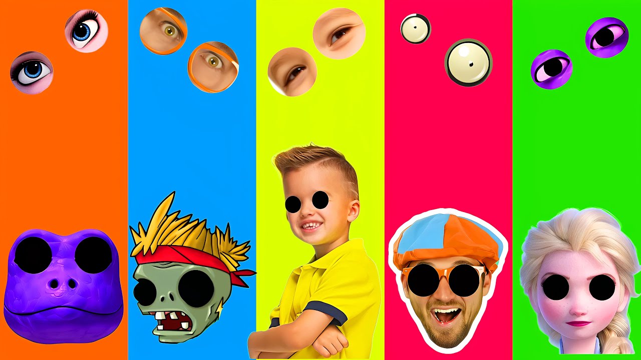 Wrong eyes👀 DAME TU COSITA SONG👀 Patila and Vlad and Niki and Blippi and Frozen 2 Elsa and Zombie