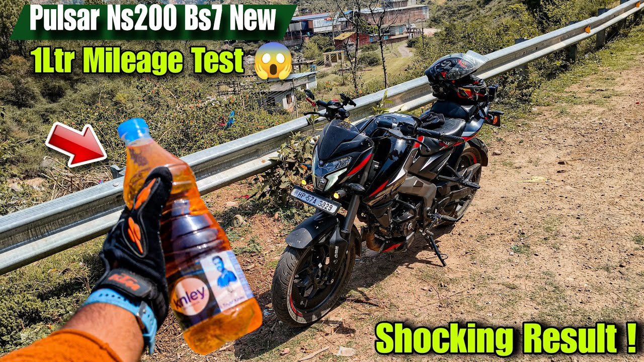 Pulsar Ns200 Bs7 New Mileage Test (2025) in 1 Litre Fuel ⛽ | Genuine Ride and Result