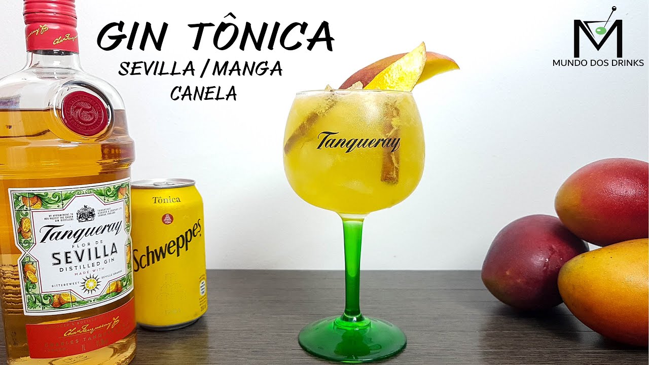 COMO FAZER GIN TÔNICA DE SEVILLA COM MANGA E CANELA