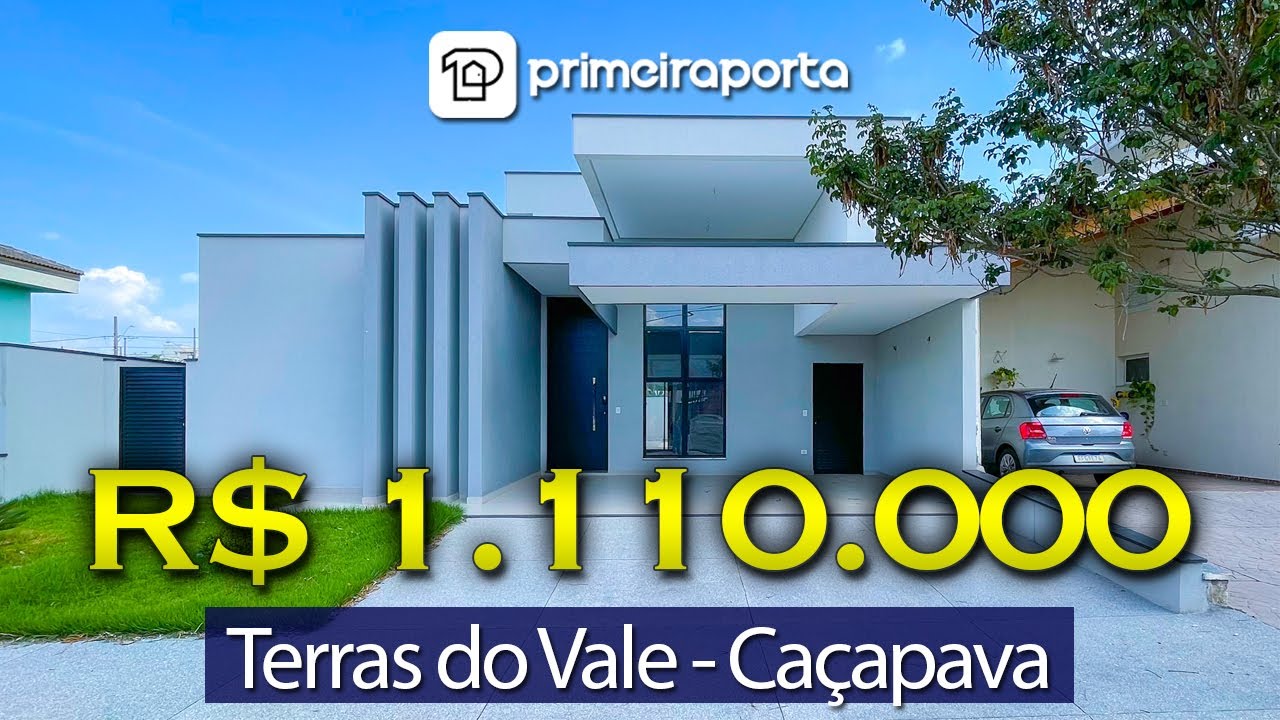 Terras do Vale, Caçapava - Casa Térrea com Piscina e 3 Suítes, excelente acabamento!