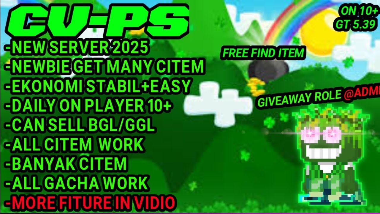 GIVEAWAY ROLE @ADMIN CUY | GROWTOPIA PRIVATE SERVER | NEW GTPS 2025 | BEST GTPS 2025
