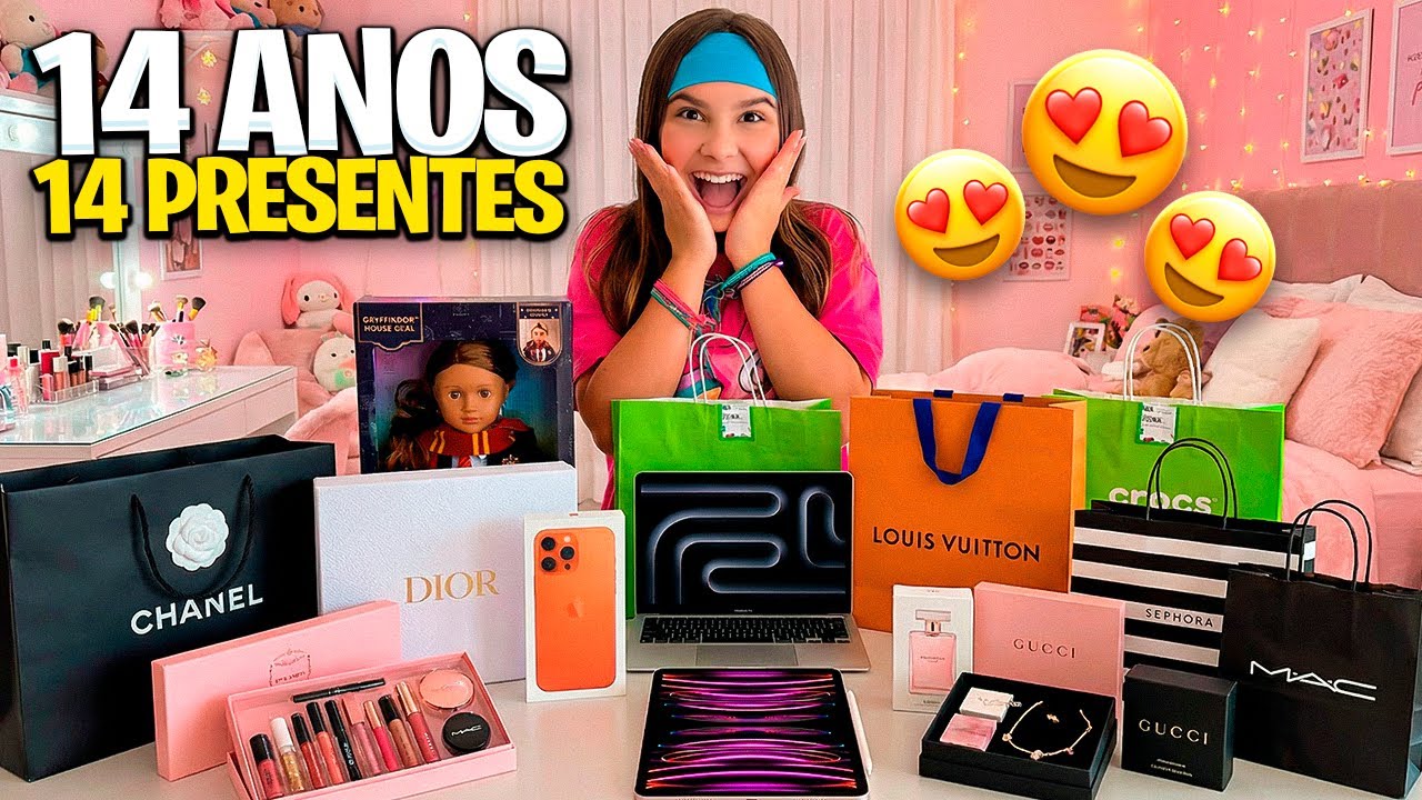 CACAU GANHOU 14 PRESENTES NOS SEUS 14 ANOS *mostrei tudo