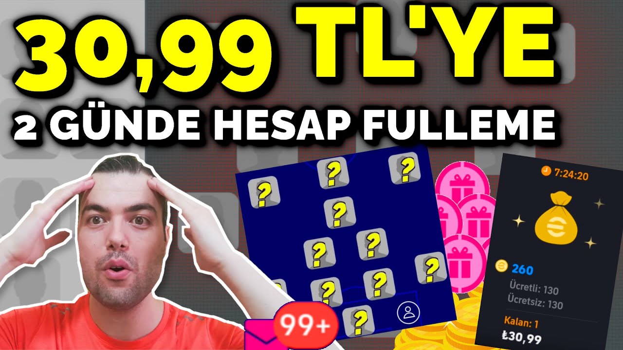 SADECE 30,99 TL'YE 2 GÜNDE HESAP FULLEME🔥REKORUM OLDU (eFootball 2024 Mobile Sıfırdan Kadro Kurma)