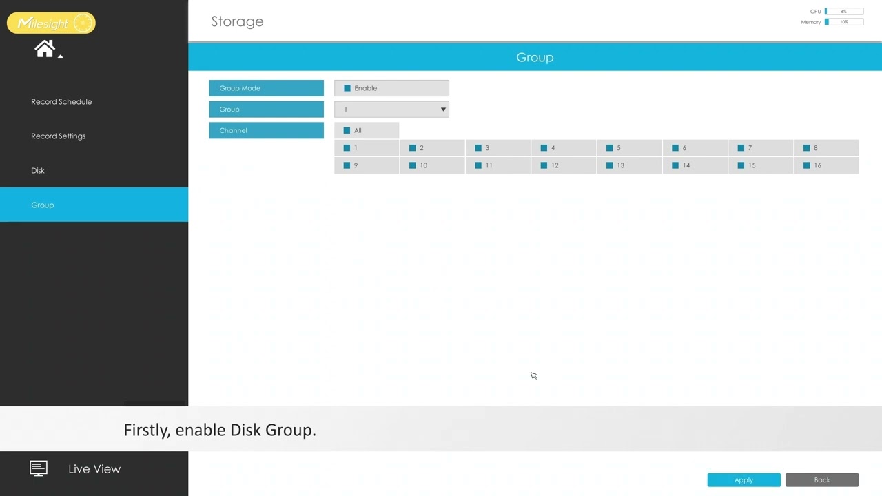 Milesight Tutorials : How to Set Disk Group for Milesight NVR