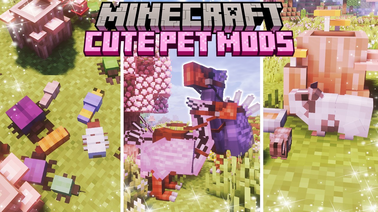 Top 3 ADORABLE and UNIQUE Minecraft Pet Mods 🌿🍄