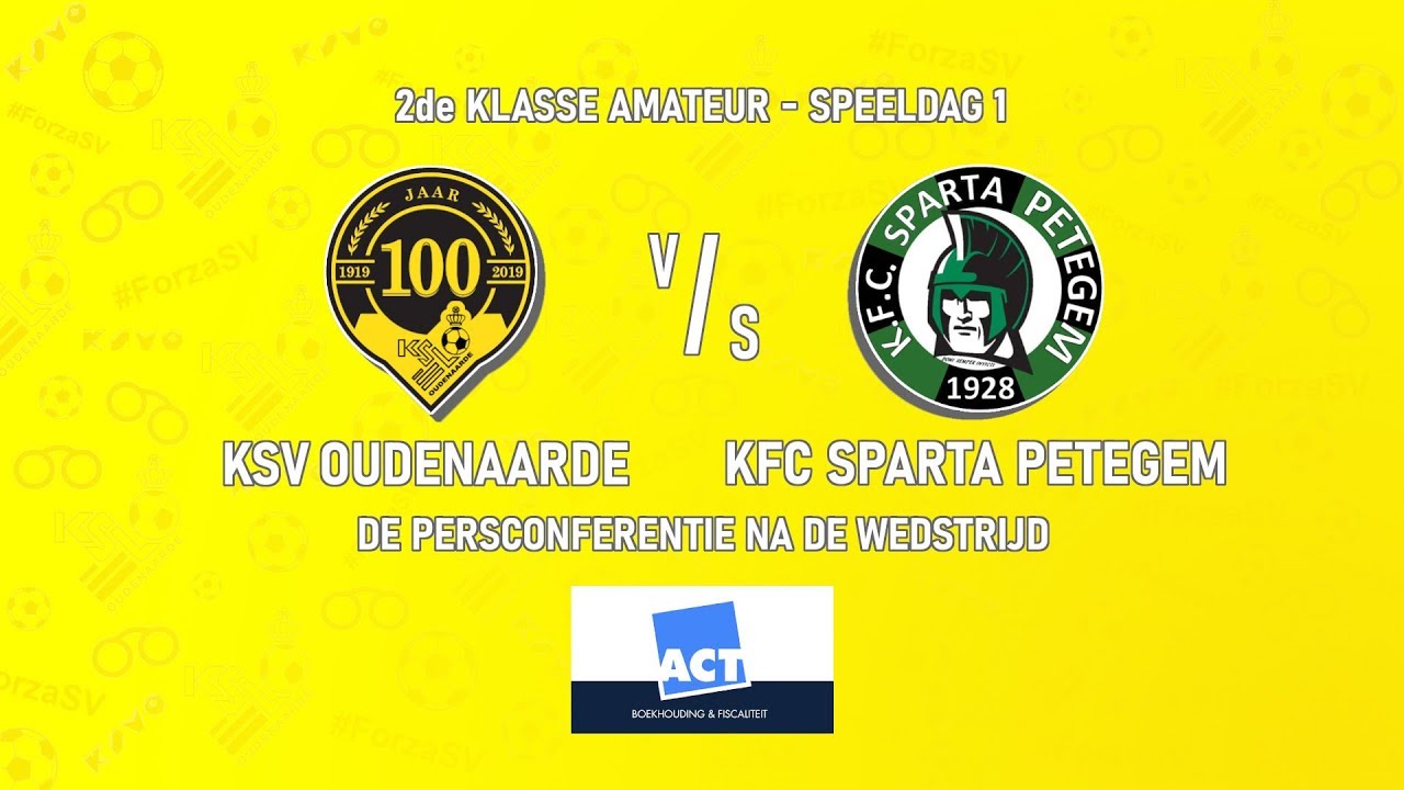 De persconferentie na de wedstrijd KSVO - KFC Sparta Petegem 1-1