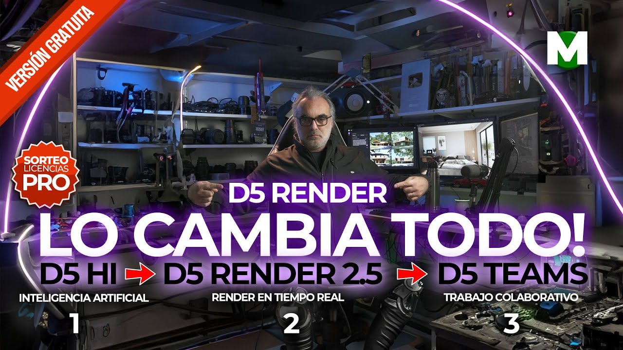 ✨ D5 LO CAMBIA TODO!!! | iA D5HI+D5RENDER 2.5+D5 TEAMS  SoluciOn integral para diseño arquitectónico