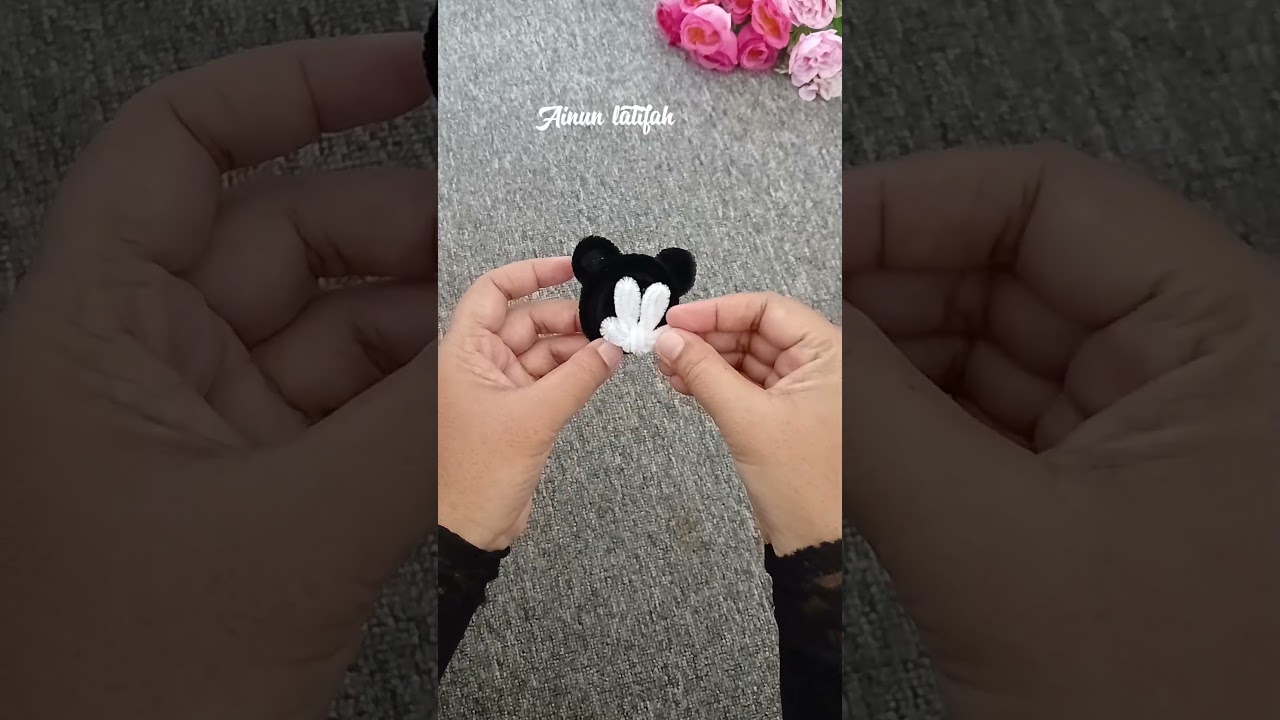 DIY mickey dan minie mouse kawat bulu 