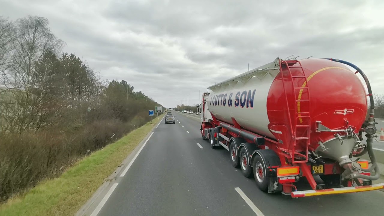 Driving Into Hull Views Of Humber Bridge In A Truck