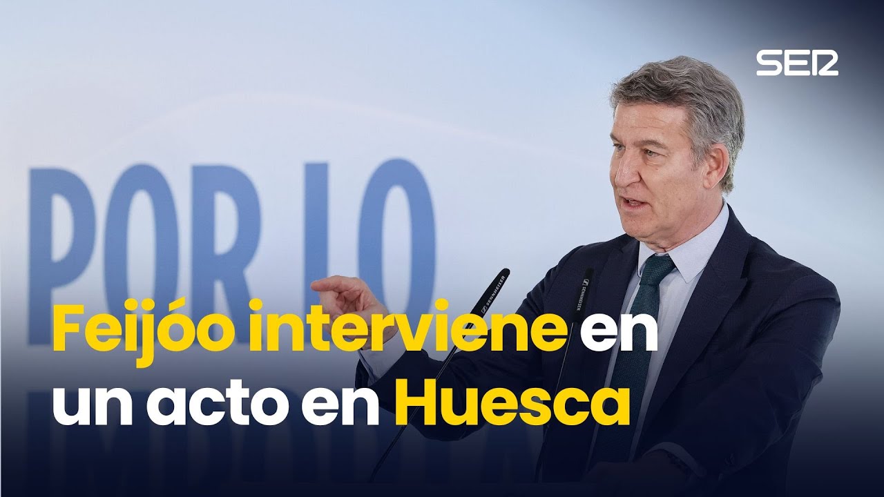 Feijóo interviene en un acto del PP en Huesca (17/01/2026)