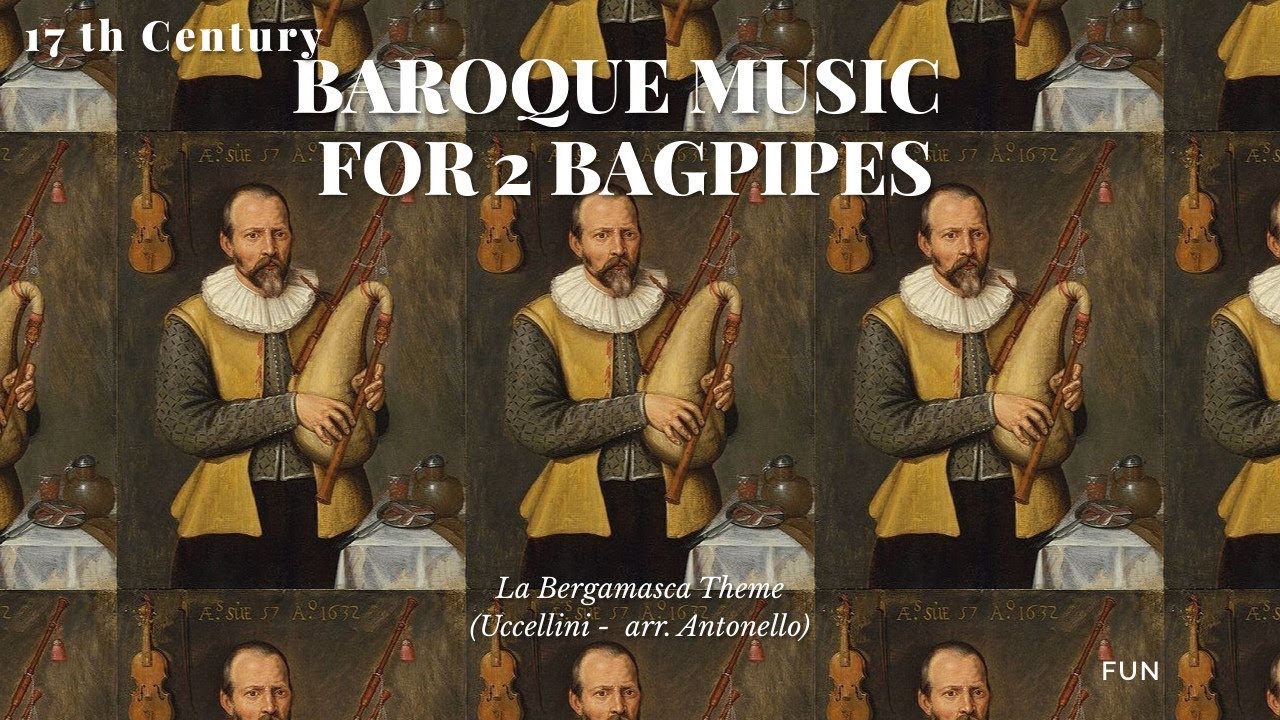 2 Bagpipes Baroque Music Bergamasca Harpsichord, Viols, Lute