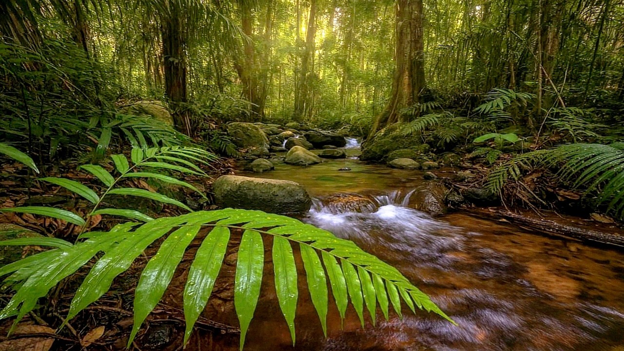 Soothing Forest River Flow and Birdsong | Nature Sounds for Relaxation, Sleep & Focus